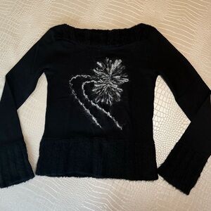 Ypsilon 🖤Donna🖤 Made in Italy Wool & Mohair Blend Sweater | Cozy Fuzzy Knit | L